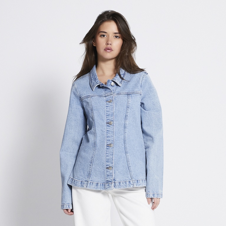 Fitted denim jacket "Form" Light used